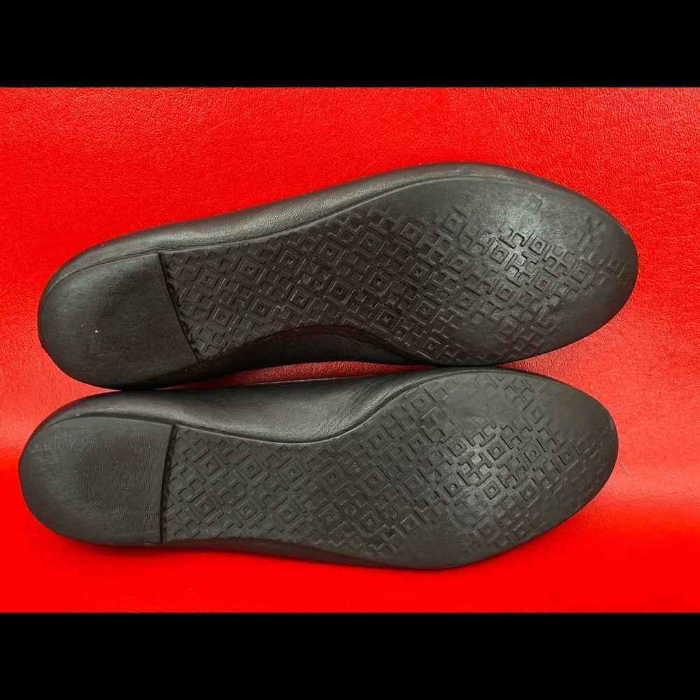 Tory Burch Lowell Black Leather Flats size 8M - Picture 9 of 16